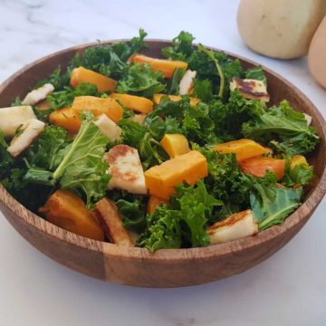 Halloumi and butternut squash salad