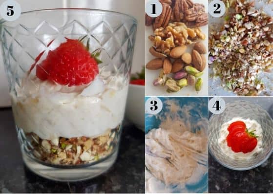 Strawberry cream cheese parfait recipe