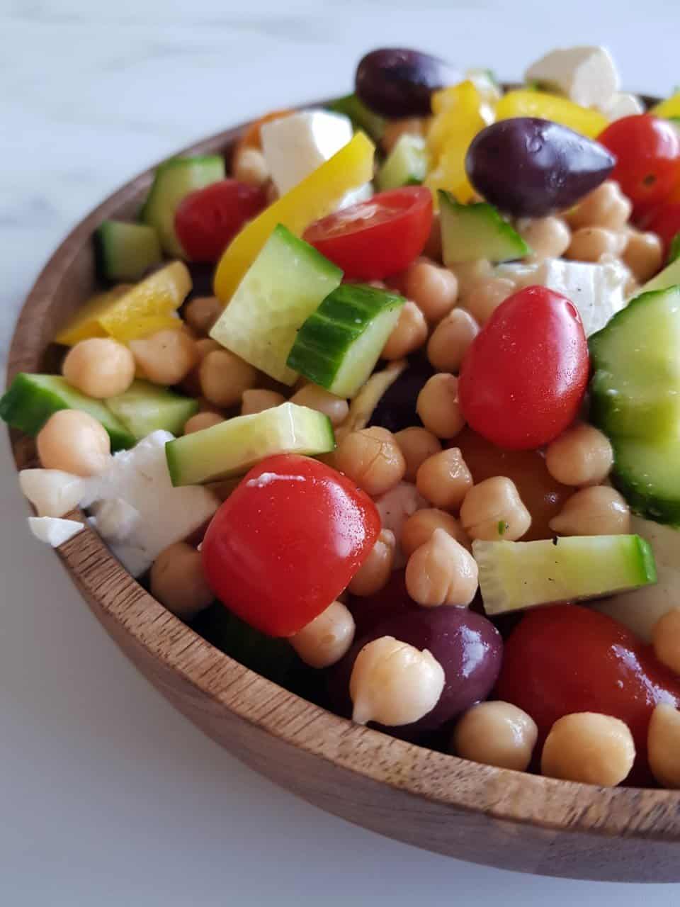 Mediterranean chickpea salad