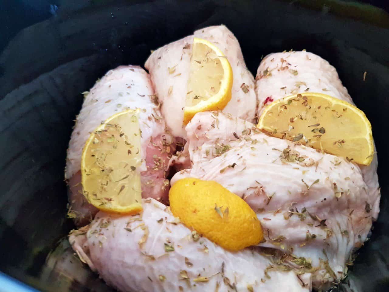 Raw lemon chicken