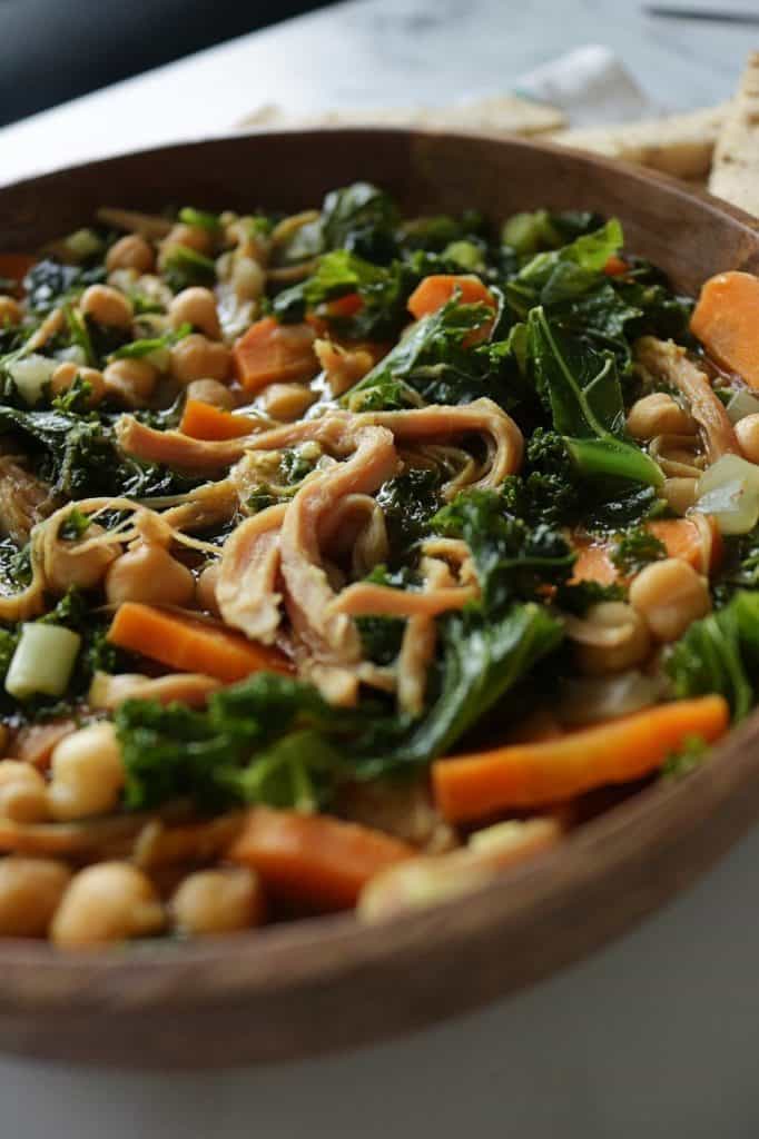 kale and chickpea soup