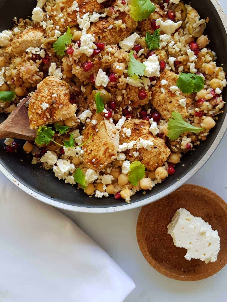 Moroccan chicken and couscous skillet Hint of Healthy
