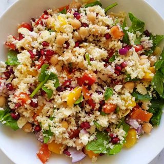 couscous salad with pomegranate.