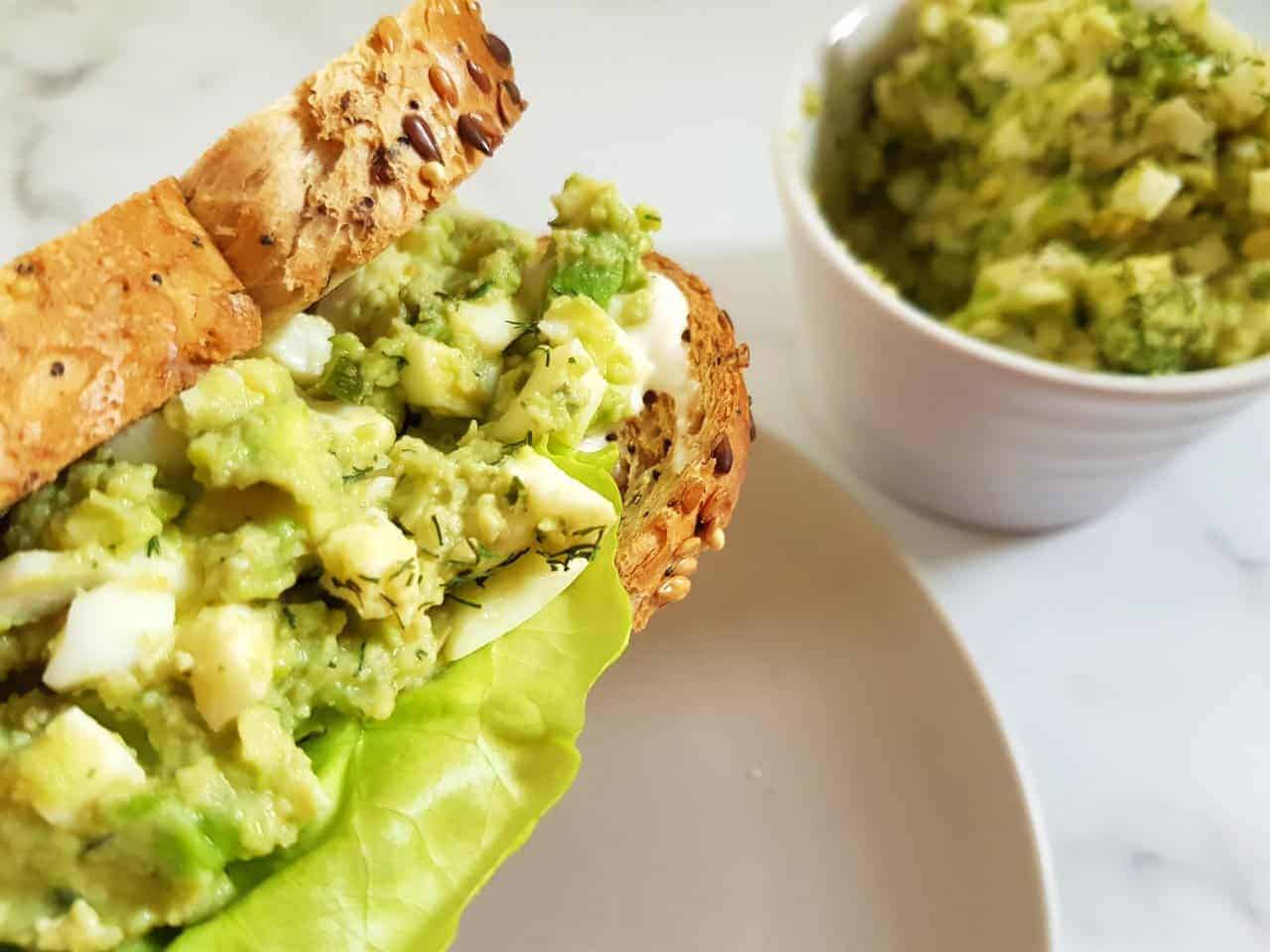 egg avocado salad sandwich