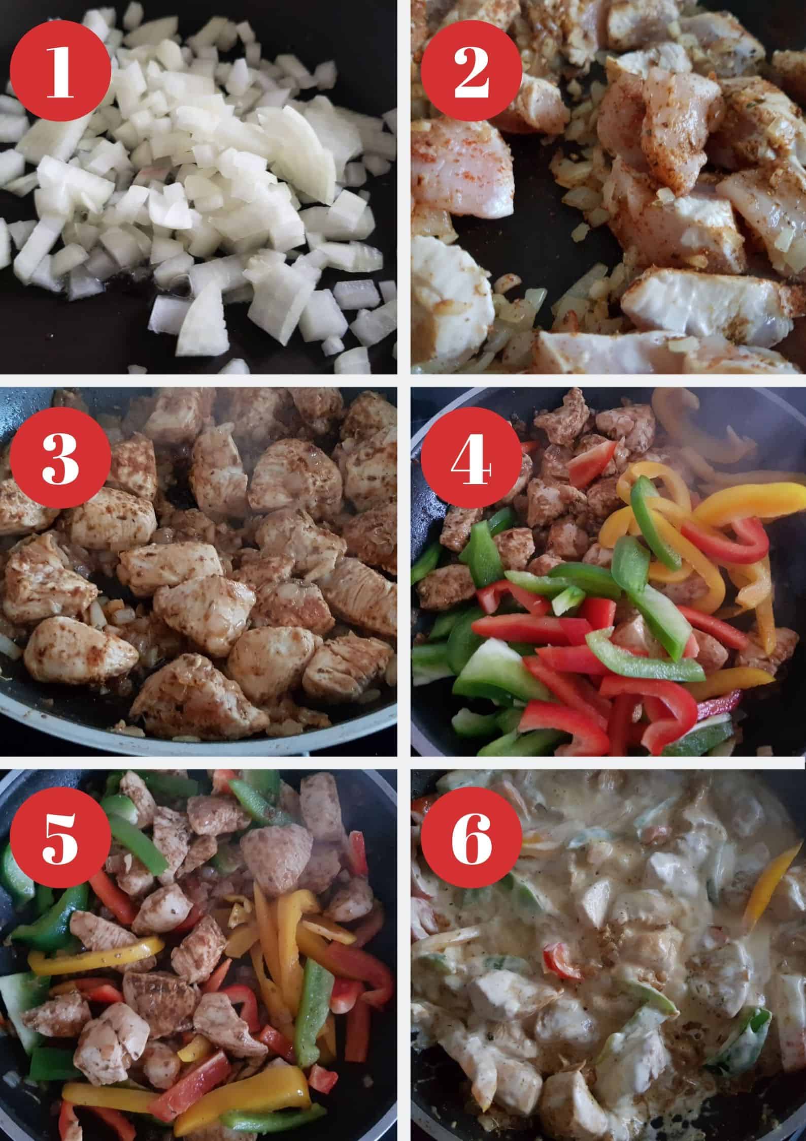 Infographic showing step by step how to make this recipe