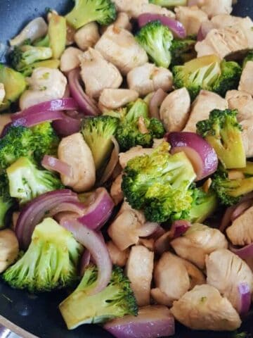 Chicken and broccoli stir fry.