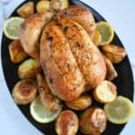 Lemon roast chicken.