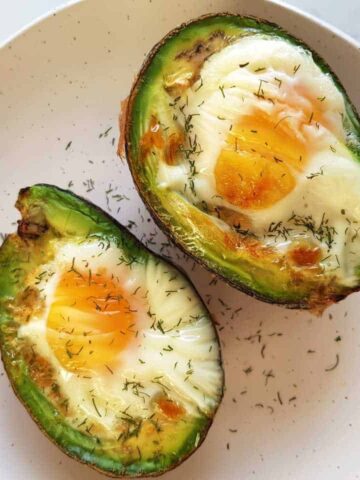 eggs in avocados.