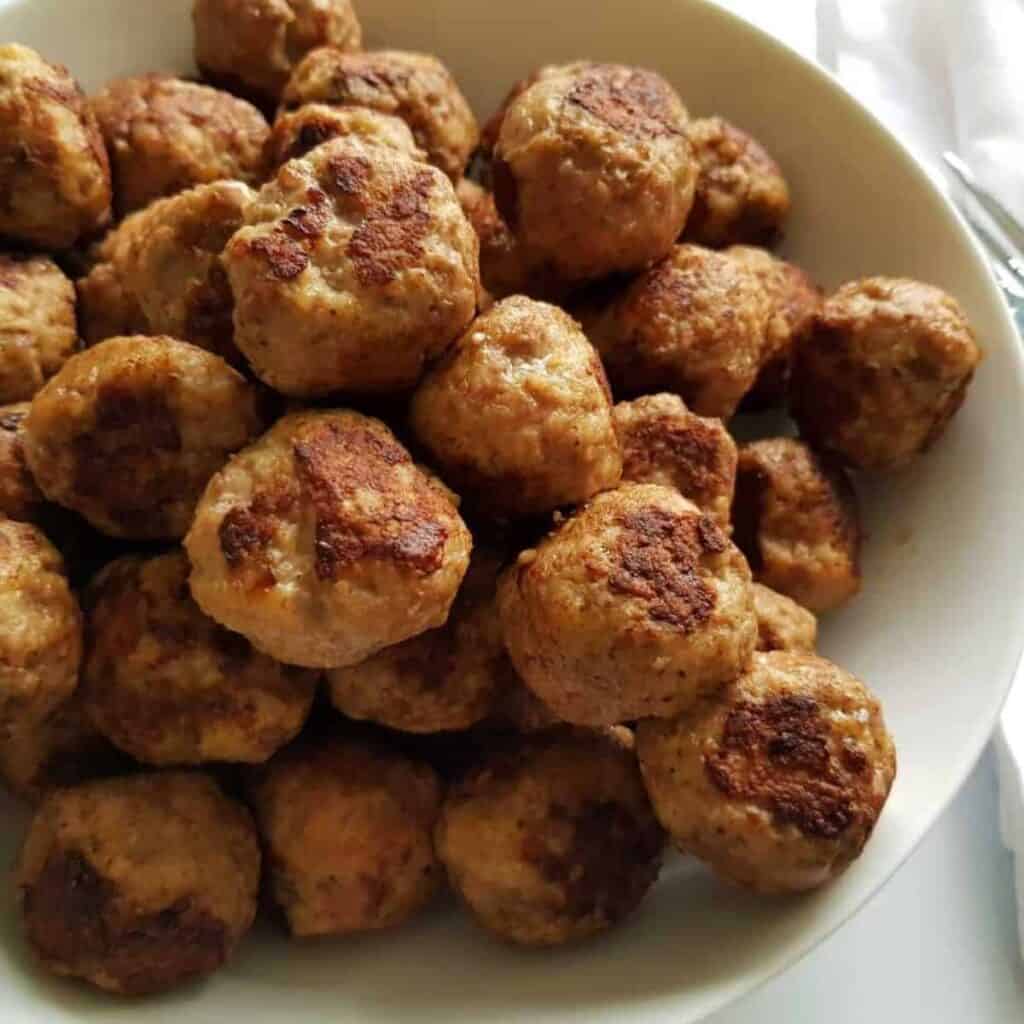 Beef and pork meatballs Hint of Healthy