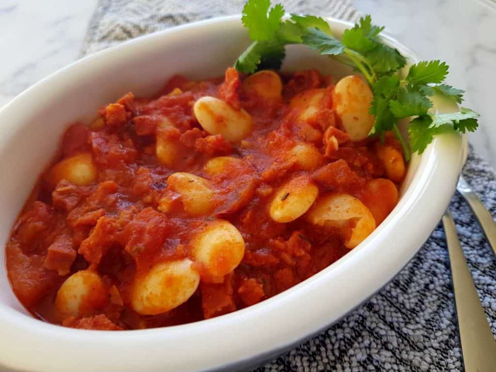 Butter bean and chorizo stew Hint of Healthy