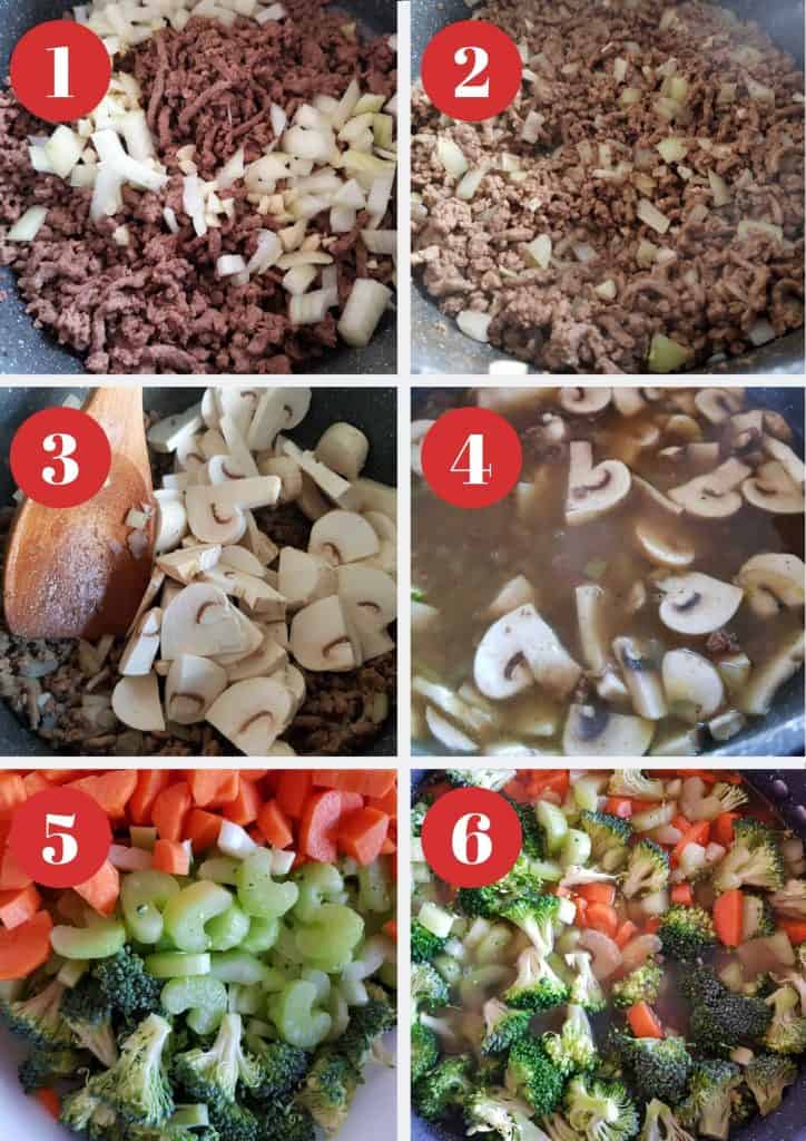 Infographic showing how to make barley soup.