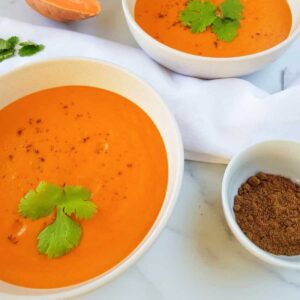 sweet potato red pepper soup.