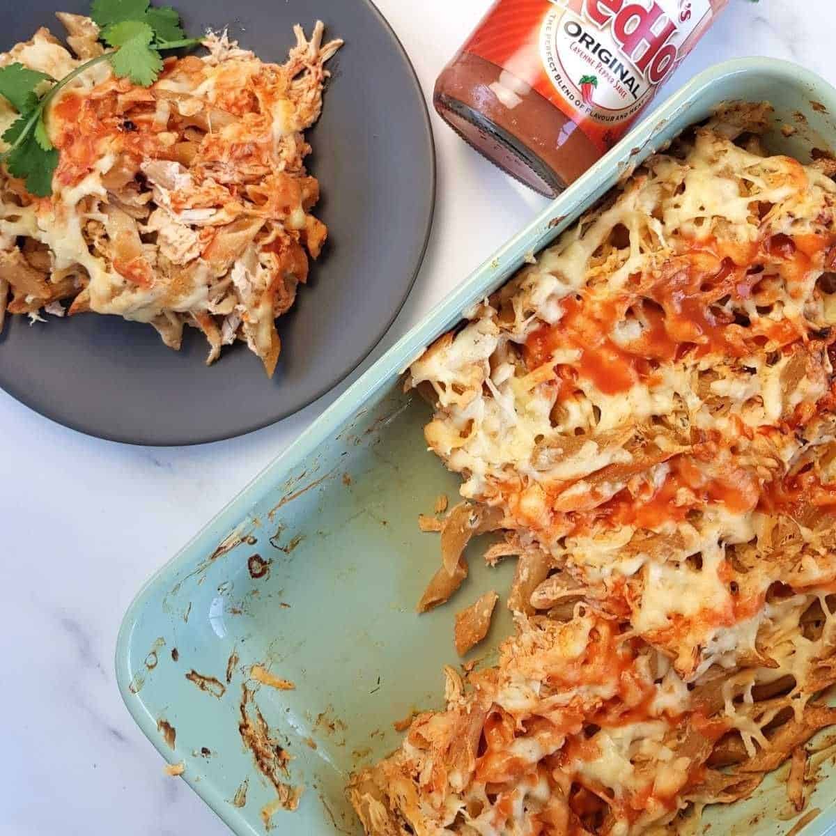 Healthy Buffalo Chicken Pasta Bake Hint Of Healthy