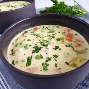 creamy chicken soup.