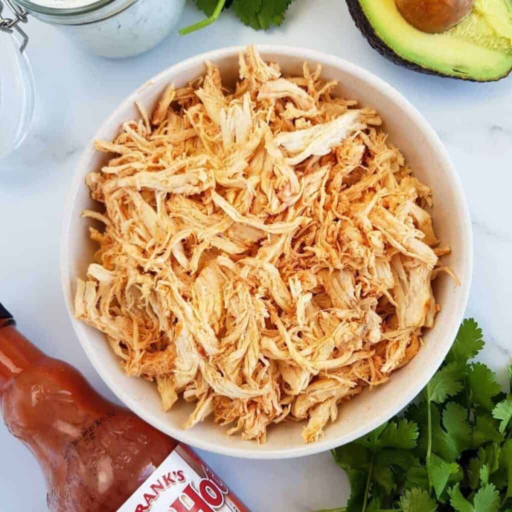 Healthy Slow Cooker Buffalo Chicken (2 Ingredients!) Hint of Healthy