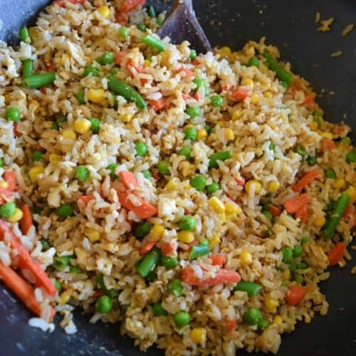 Egg Fried Brown Rice {Easy Street Food} Hint of Healthy