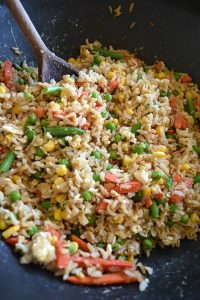 Egg Fried Brown Rice Easy Street Food - Hint of Healthy