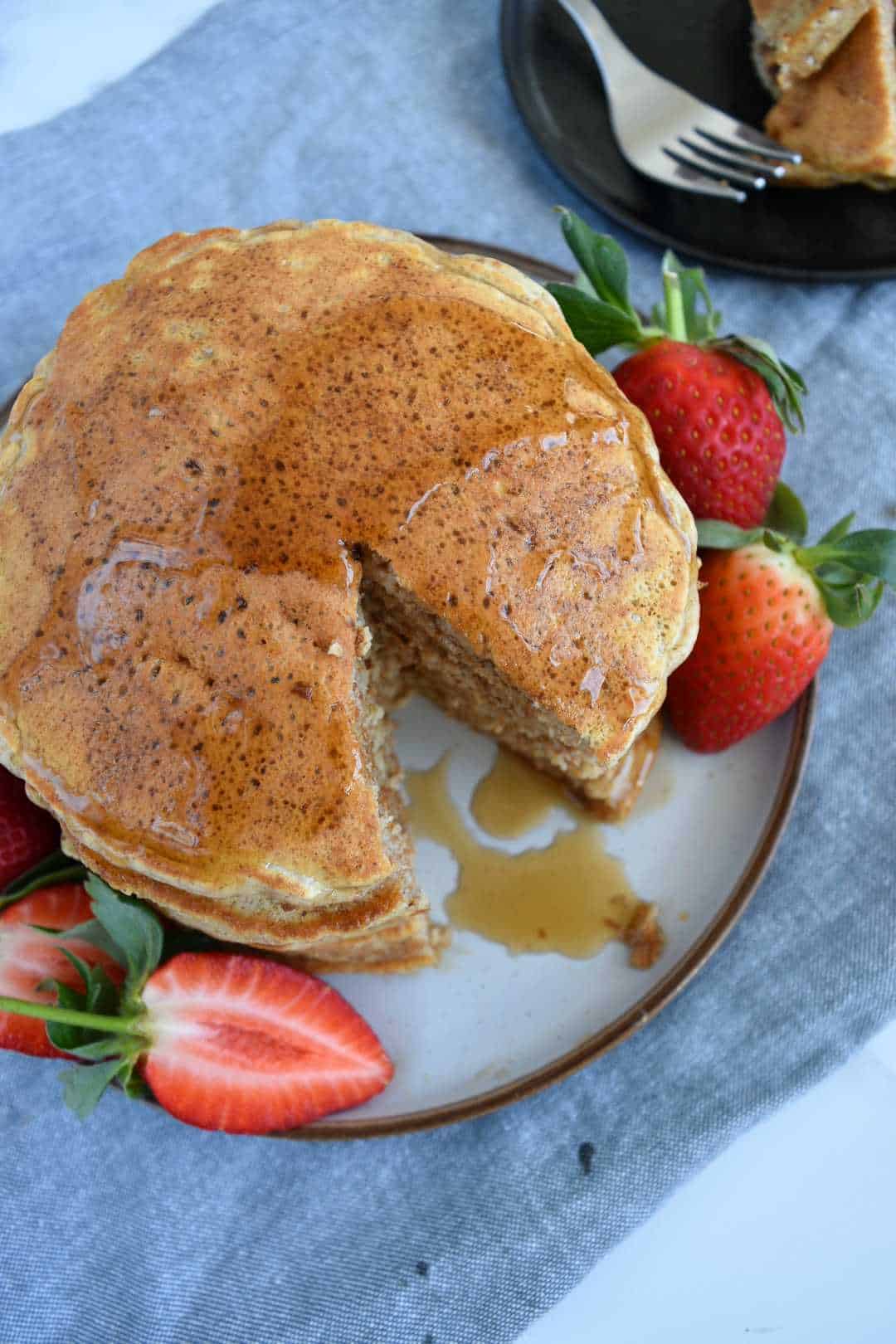 Easy Healthy Greek Yogurt Pancakes - Hint of Healthy