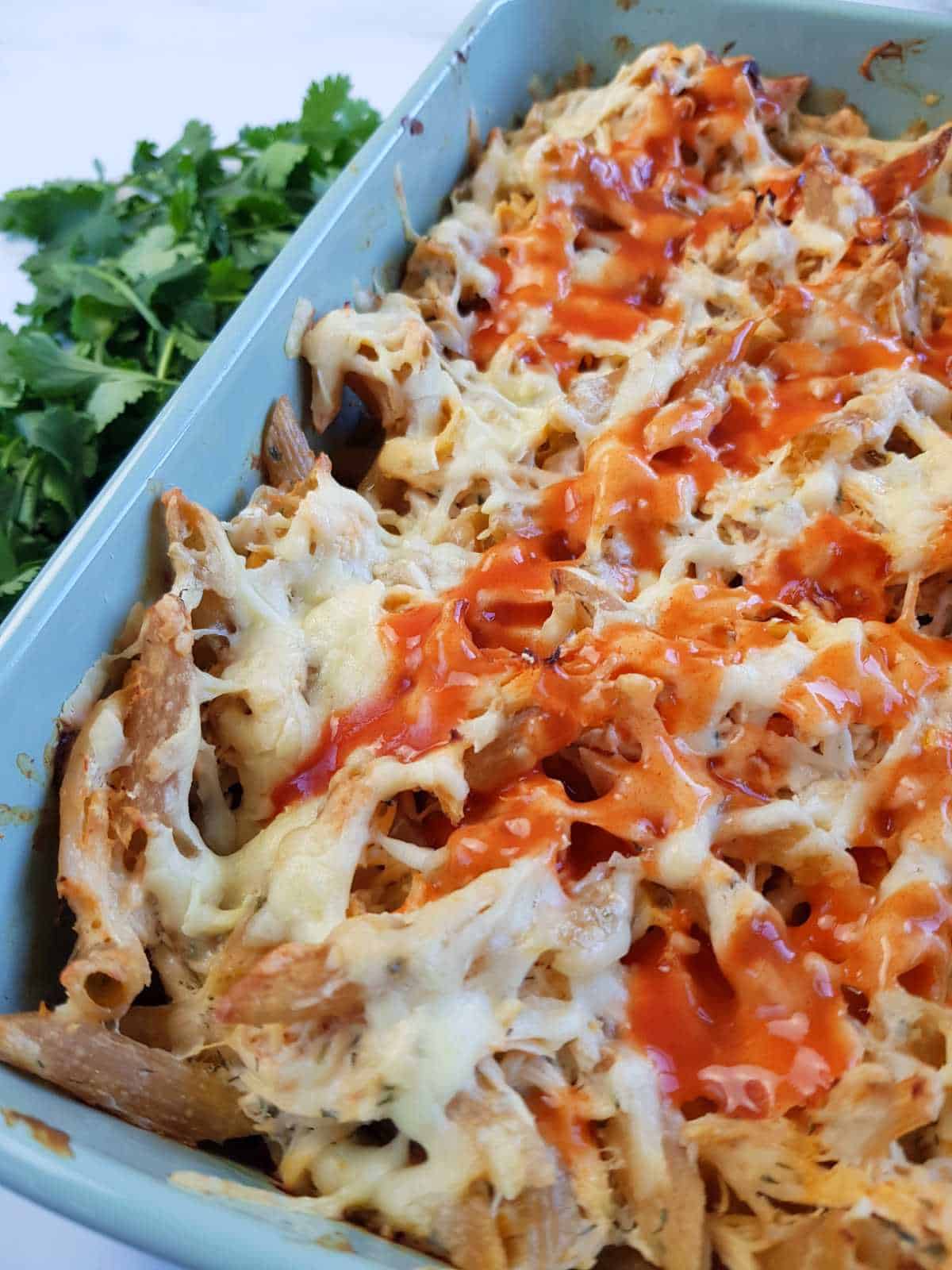 Healthy Buffalo Chicken Pasta Bake Hint of Healthy
