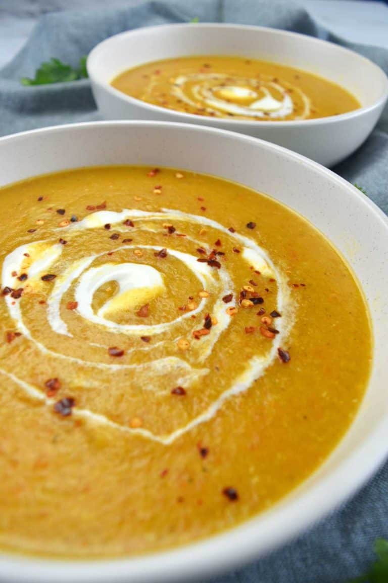 Spicy Red Lentil Soup {Healthy & Easy} Hint of Healthy