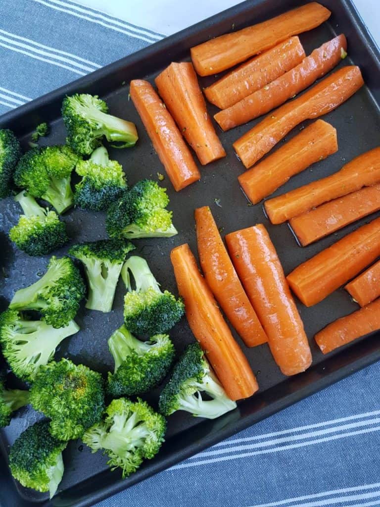 Roasted Broccoli and Carrots {Easy Side Dish} Hint of Healthy