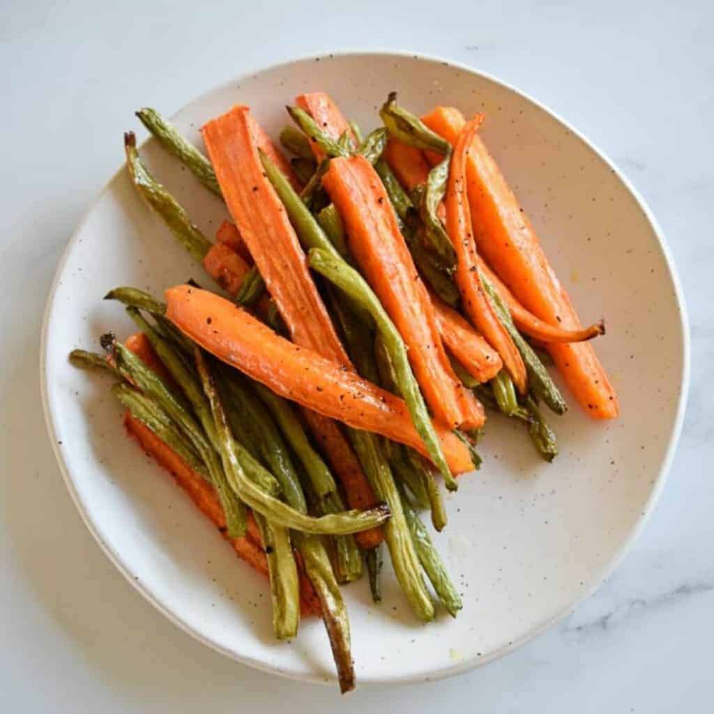 Roasted Carrots and Green Beans {Easy Side Dish} Hint of Healthy