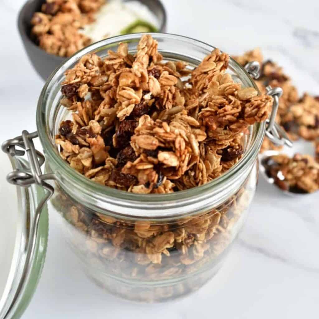 Cinnamon Raisin Granola Sugar Free Breakfast Hint of Healthy
