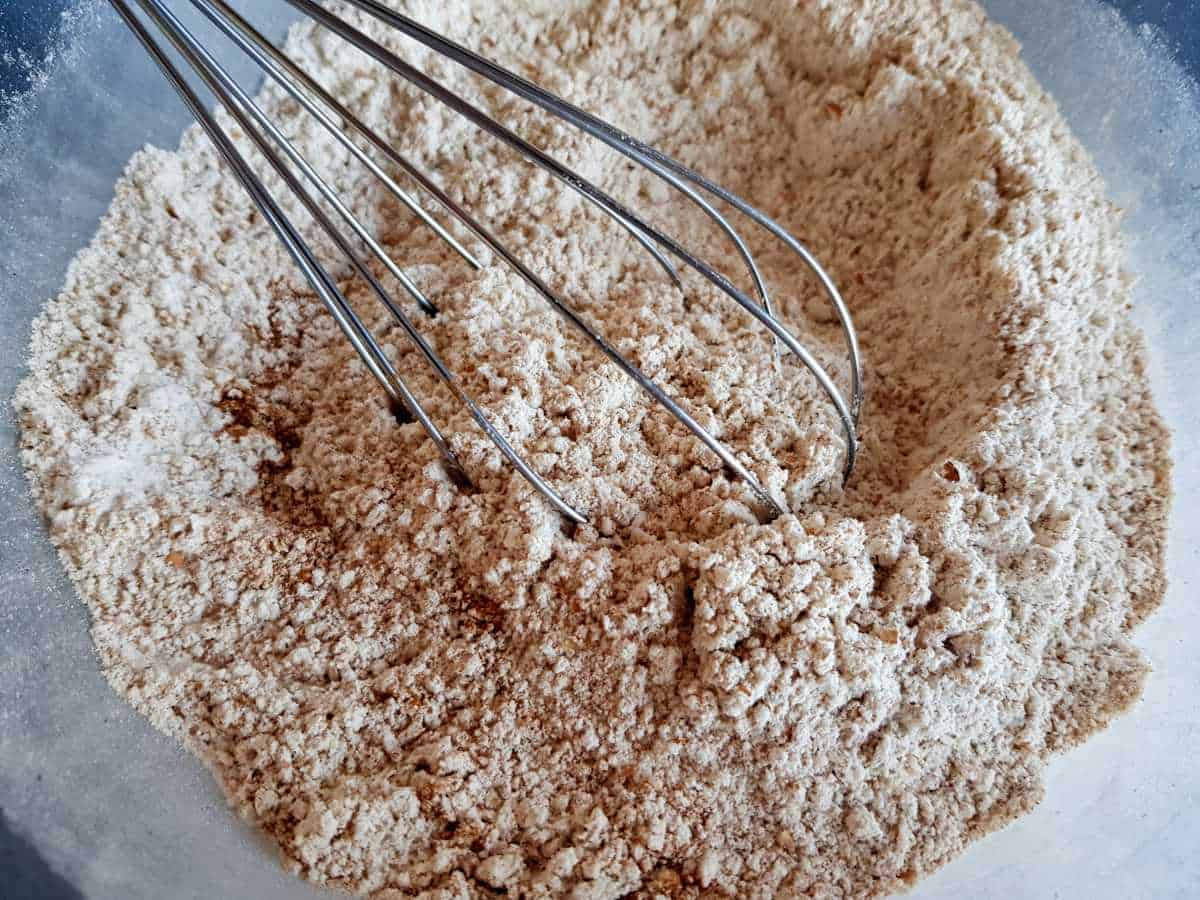 Dry ingredients in a bowl.