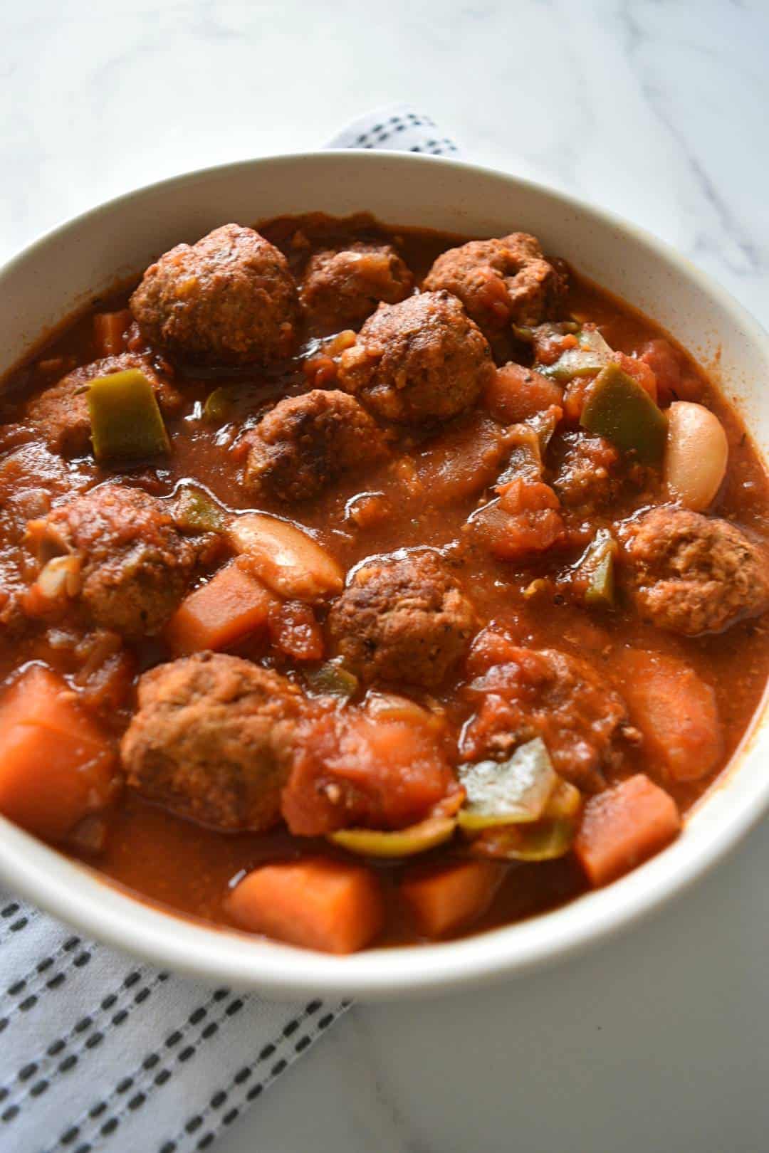 Slow Cooker Meatball Casserole - Who Needs A Cape?