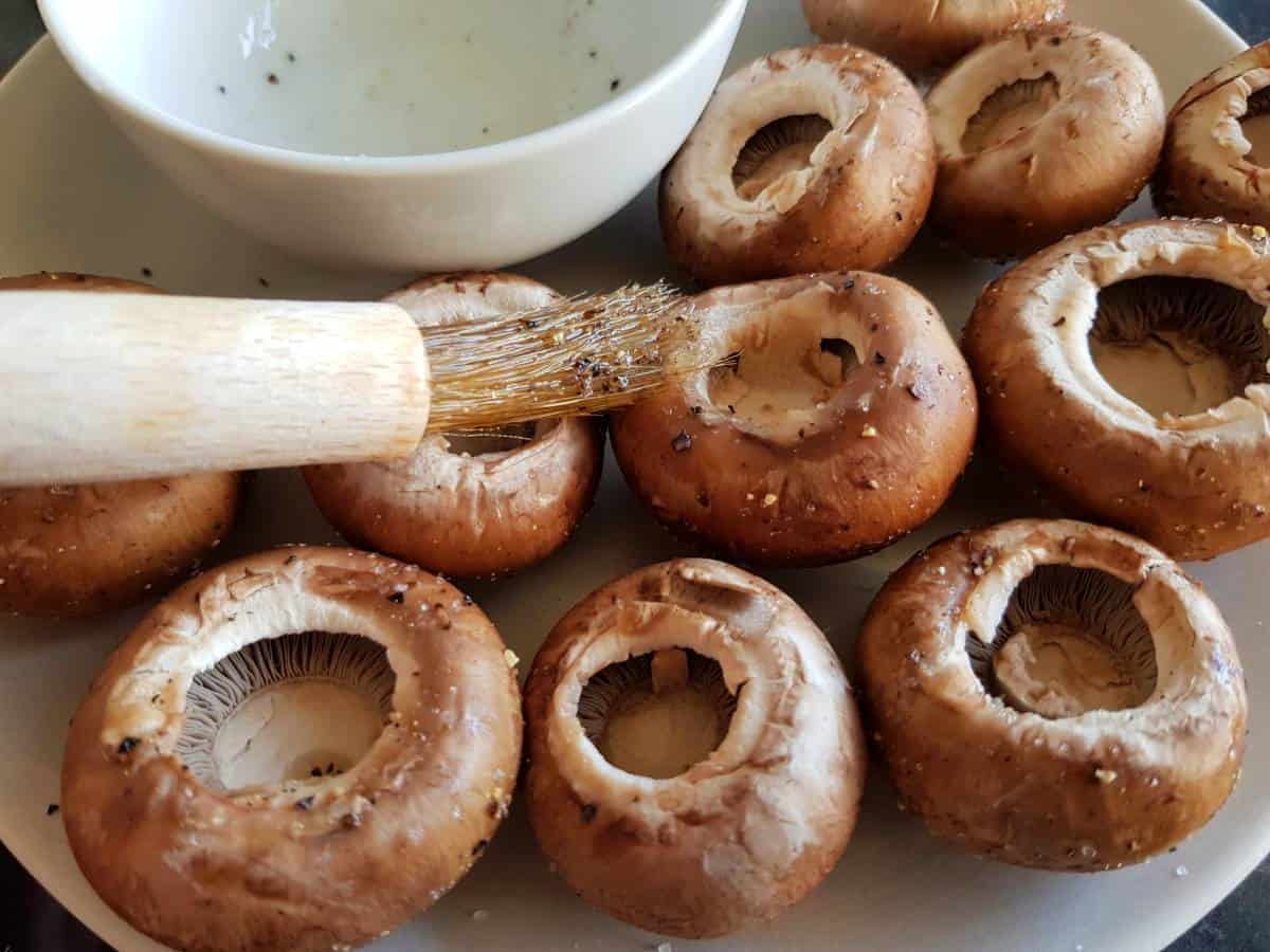 Mushrooms on a plate.