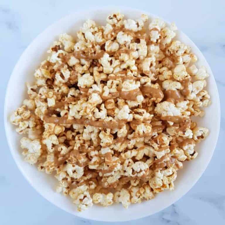 2 Ingredient Peanut Butter Popcorn Hint of Healthy