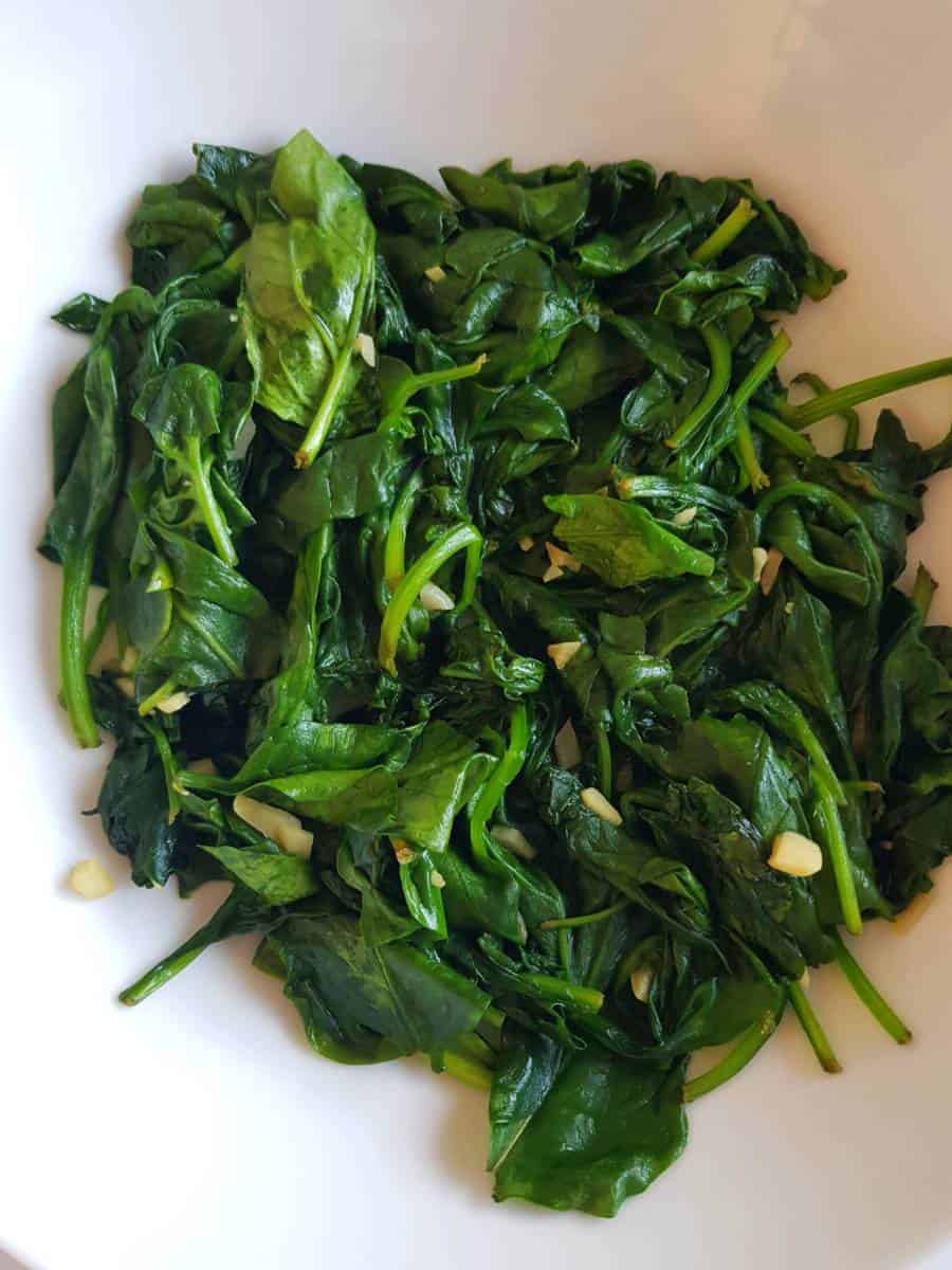 Sauteed spinach and garlic.