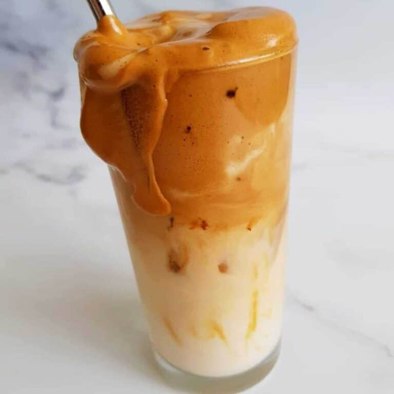 Iced Whipped Coffee (Dalgona Coffee) with Almond Milk