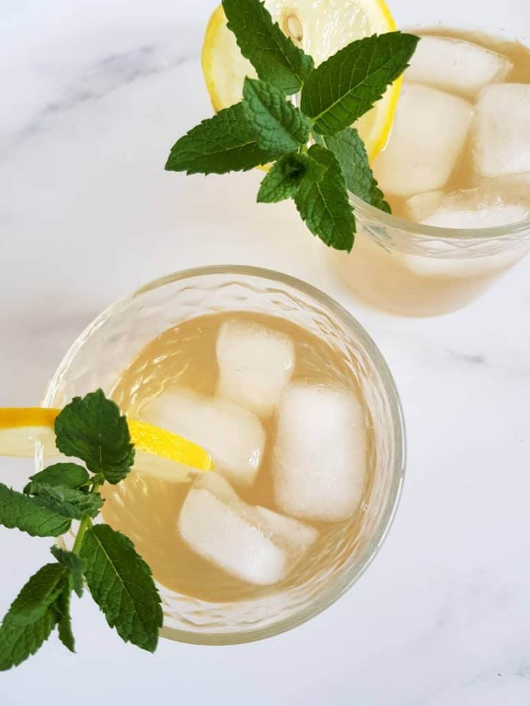 Ginger Lemon Iced Tea {Sugar Free} Hint of Healthy