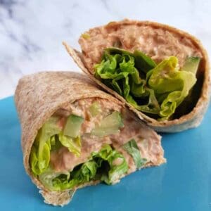 Healthy spicy tuna wrap.