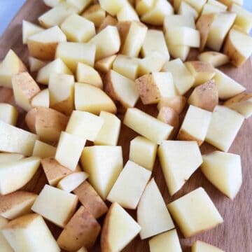 How to freeze potatoes in cubes.