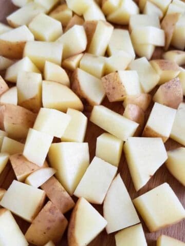 How to freeze potatoes in cubes.