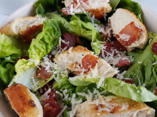 Healthy Keto Caesar Salad With Bacon Hint Of Healthy
