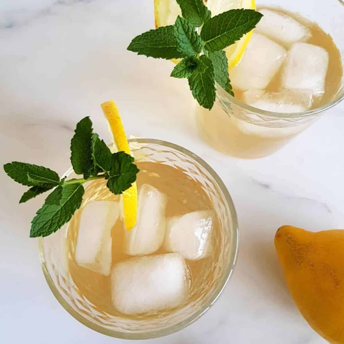 Ginger Lemon Iced Tea {Sugar Free} Hint of Healthy