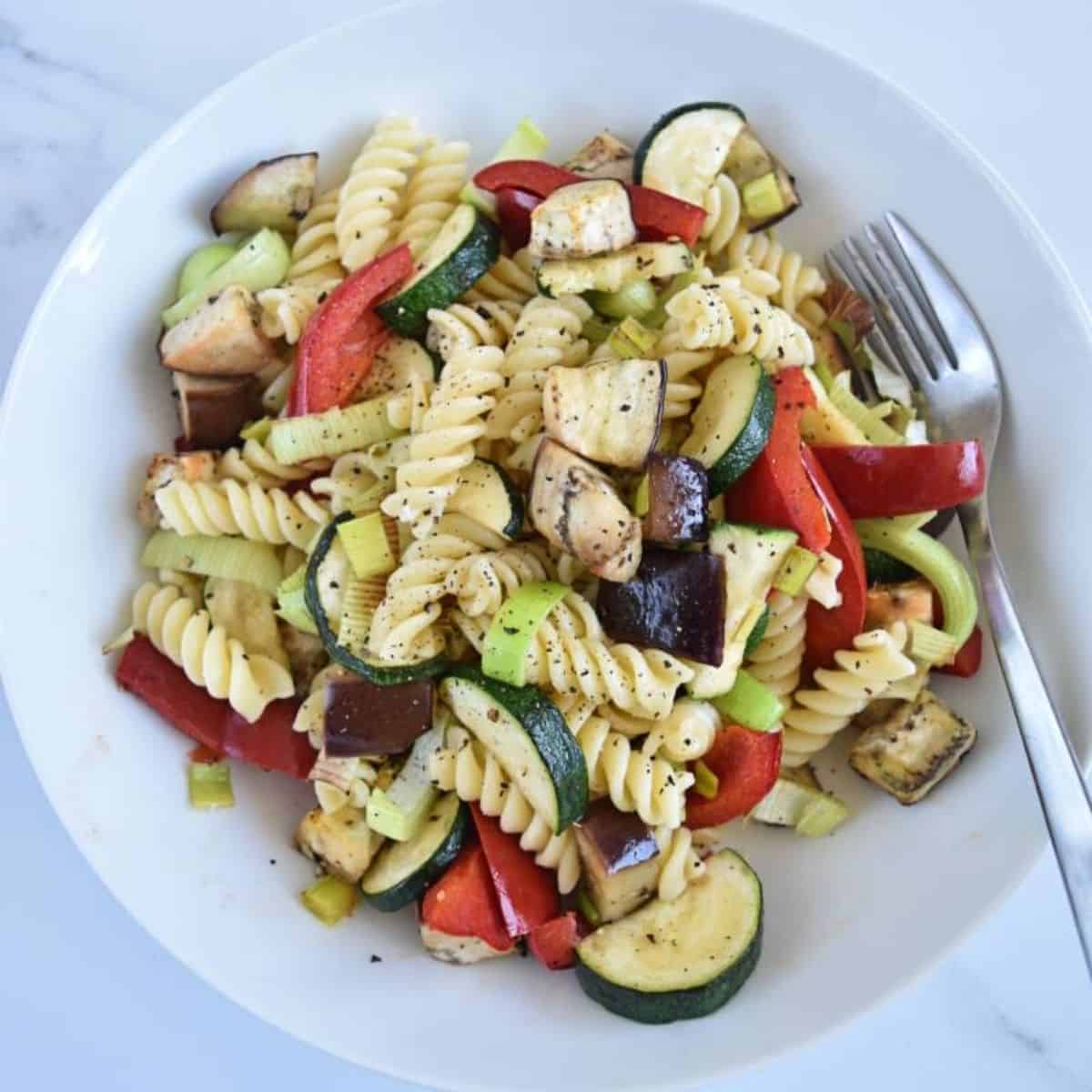 Pasta Salad with Roasted Vegetables - Hint of Healthy