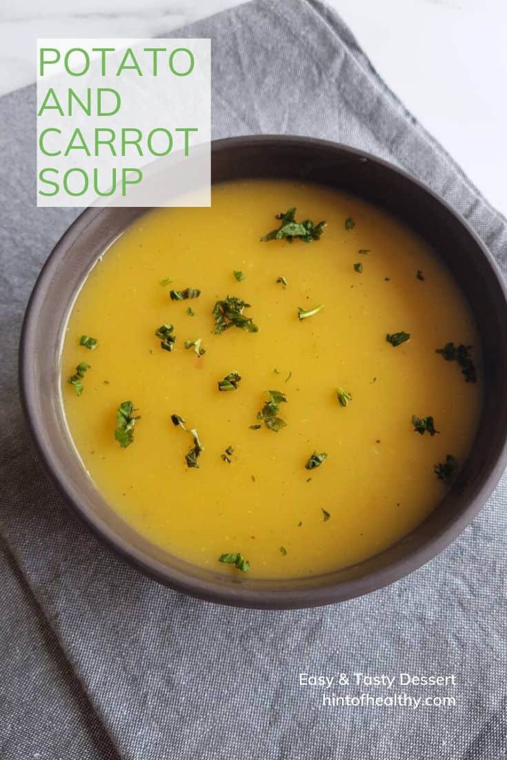 Potato and Carrot Soup {Dairy Free} Hint of Healthy