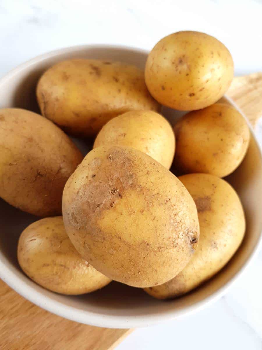 Potatoes in a bowl.