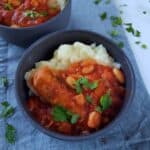 Sausage and bean stew.
