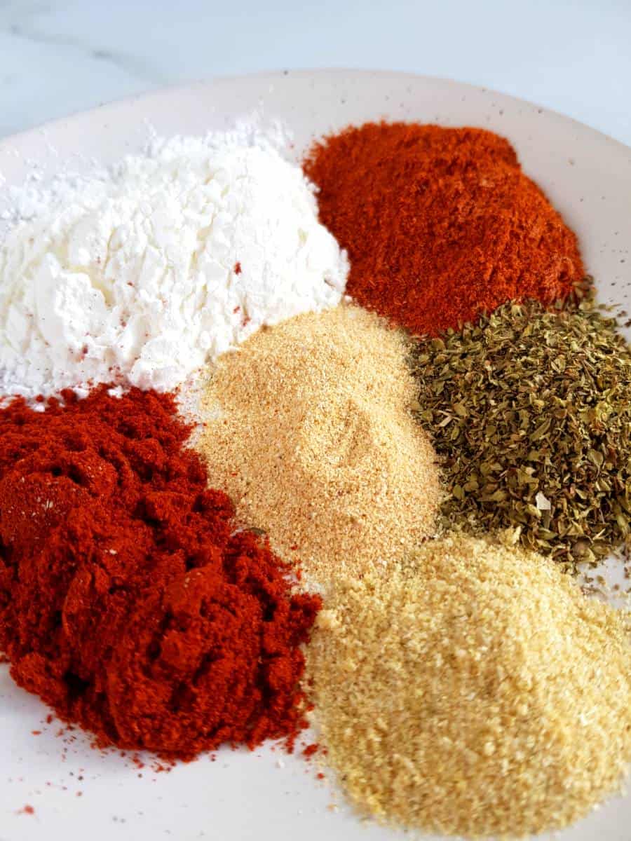 Spices on a plate.