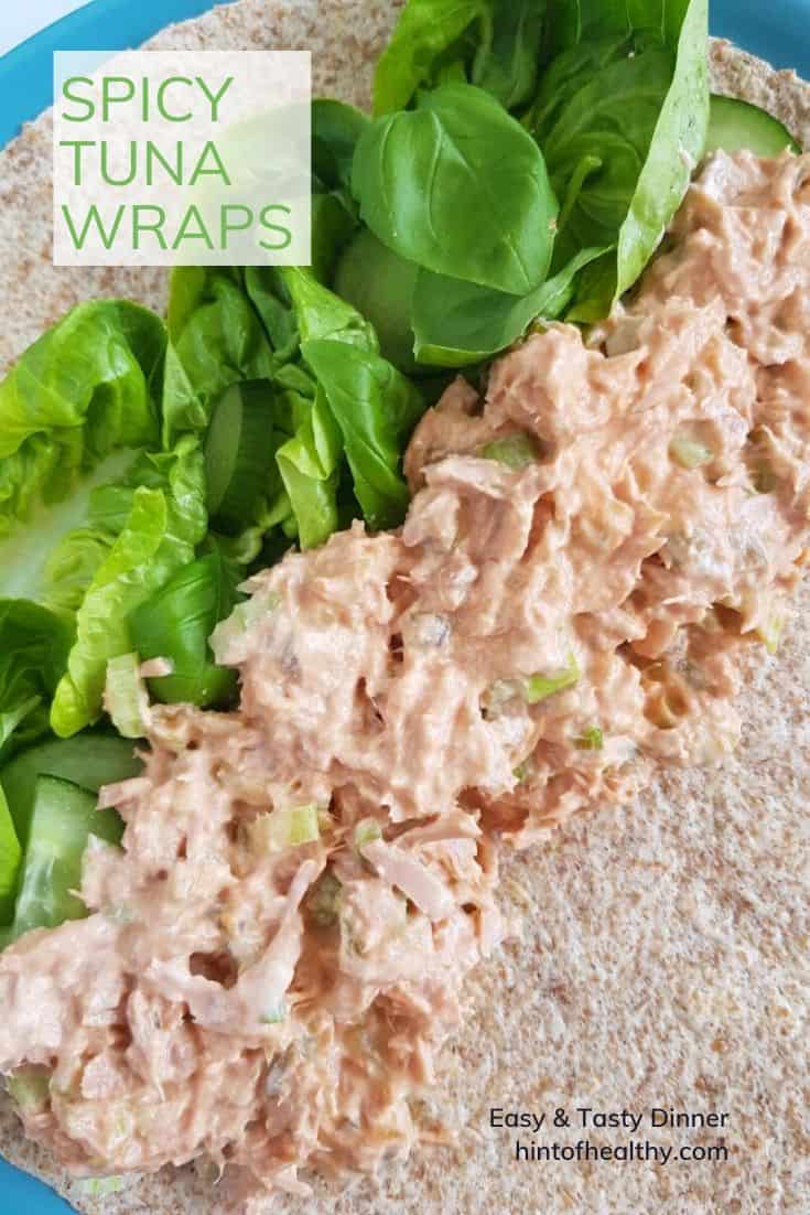 Spicy Tuna Wraps with Greek Yogurt Hint of Healthy