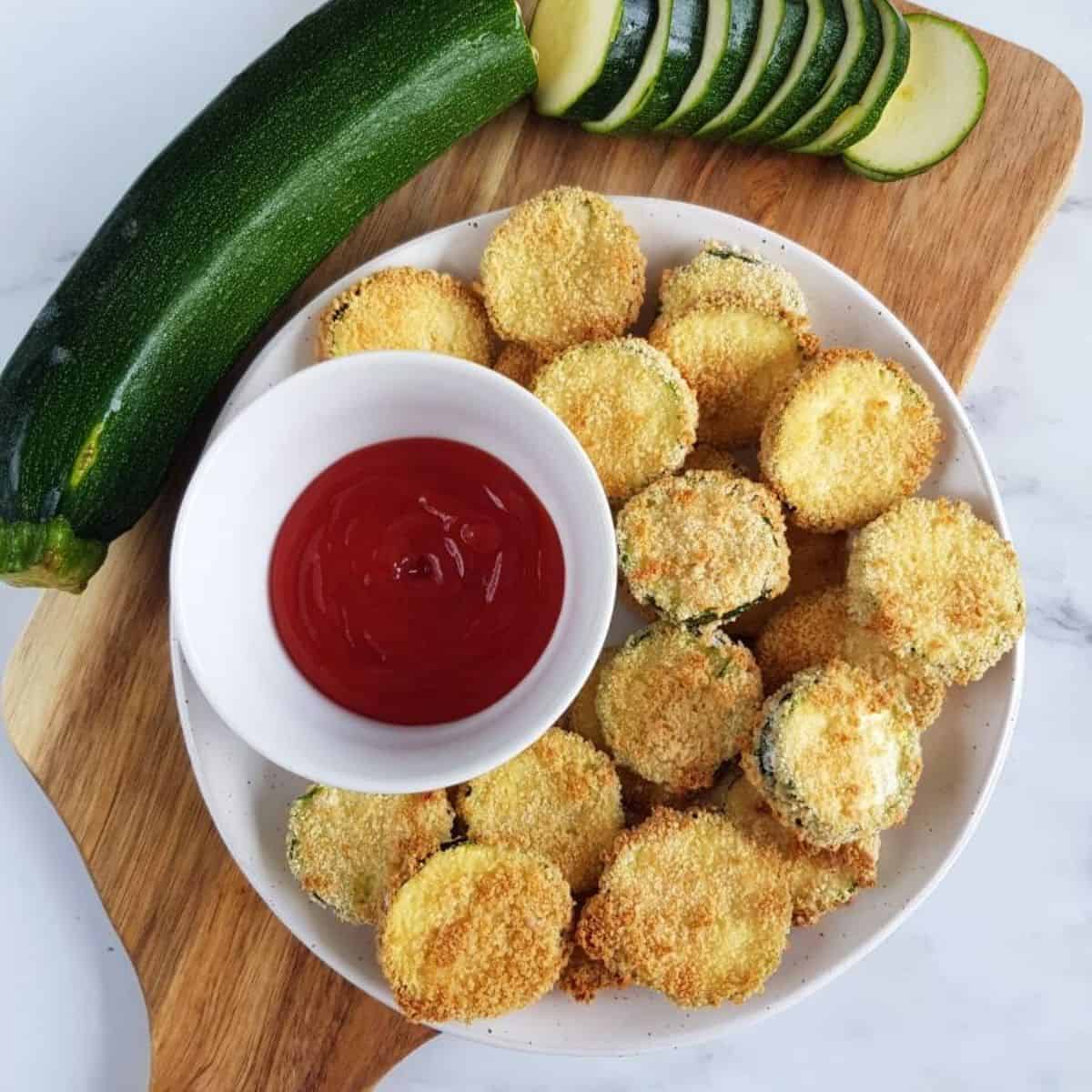 Air Fryer Zucchini Chips {Healthy Snack} - Hint of Healthy
