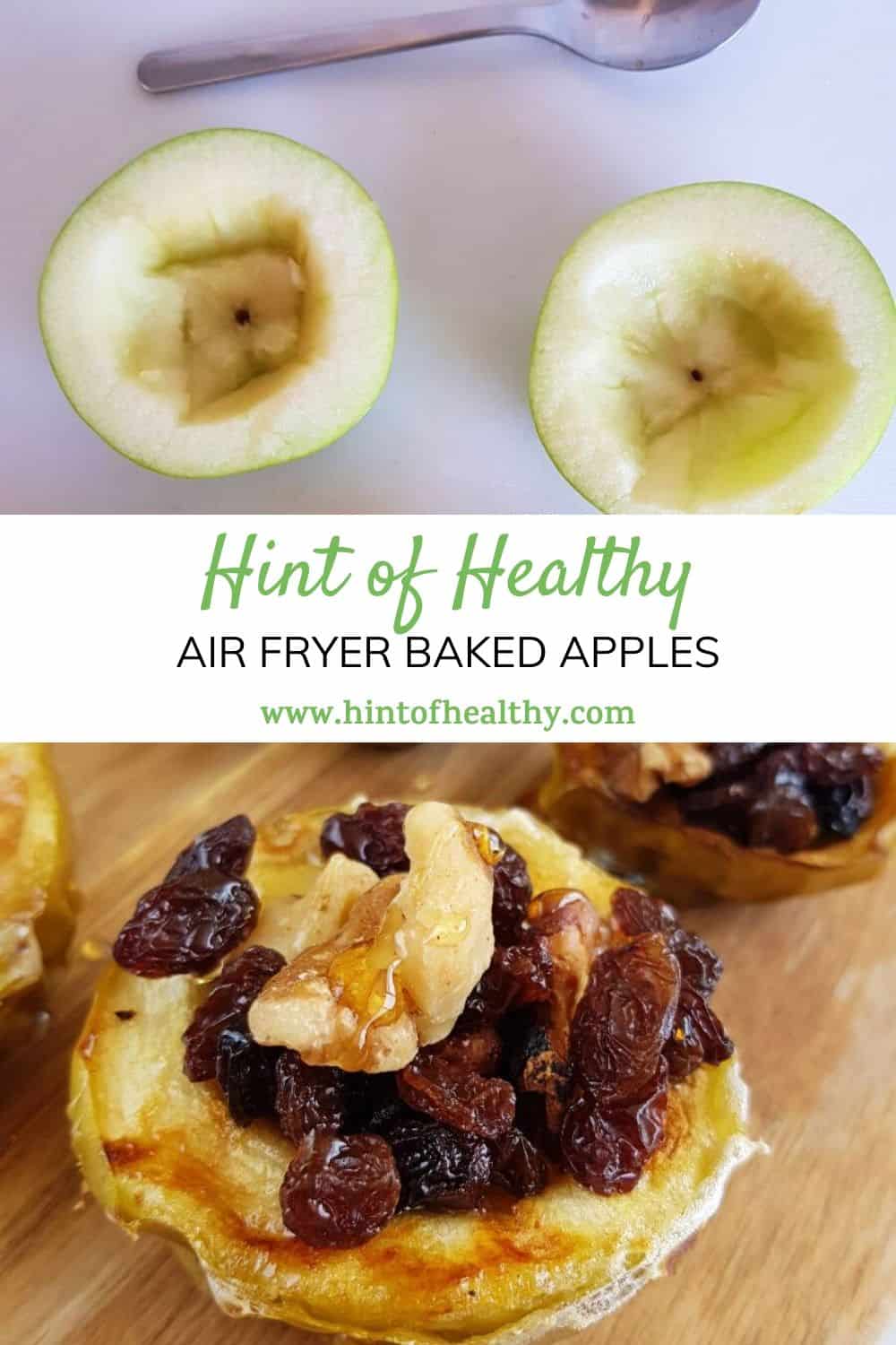 Healthy Air Fryer Baked Apples with Raisins Hint of Healthy