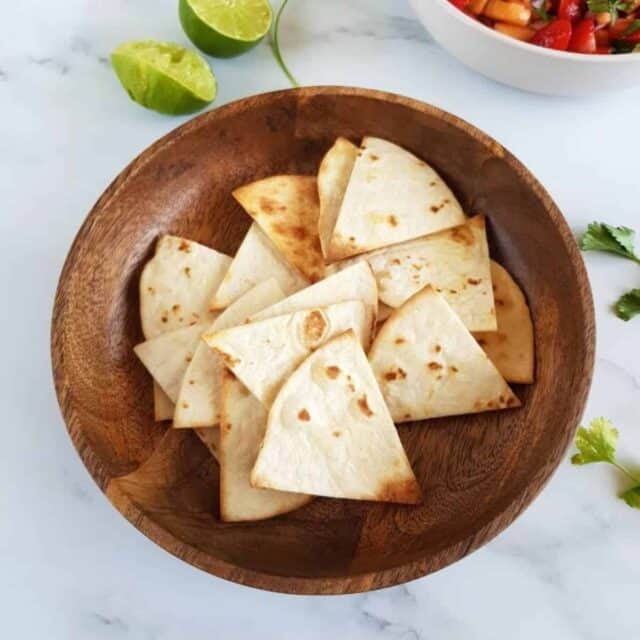 Easy Air Fryer Tortilla Chips in 5 Minutes! Hint of Healthy