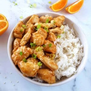 Air fryer orange chicken.