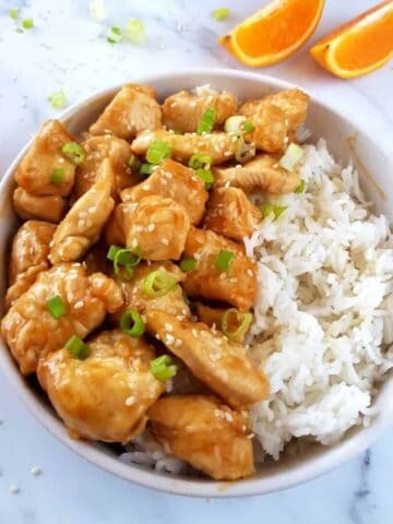 Air fryer orange chicken.